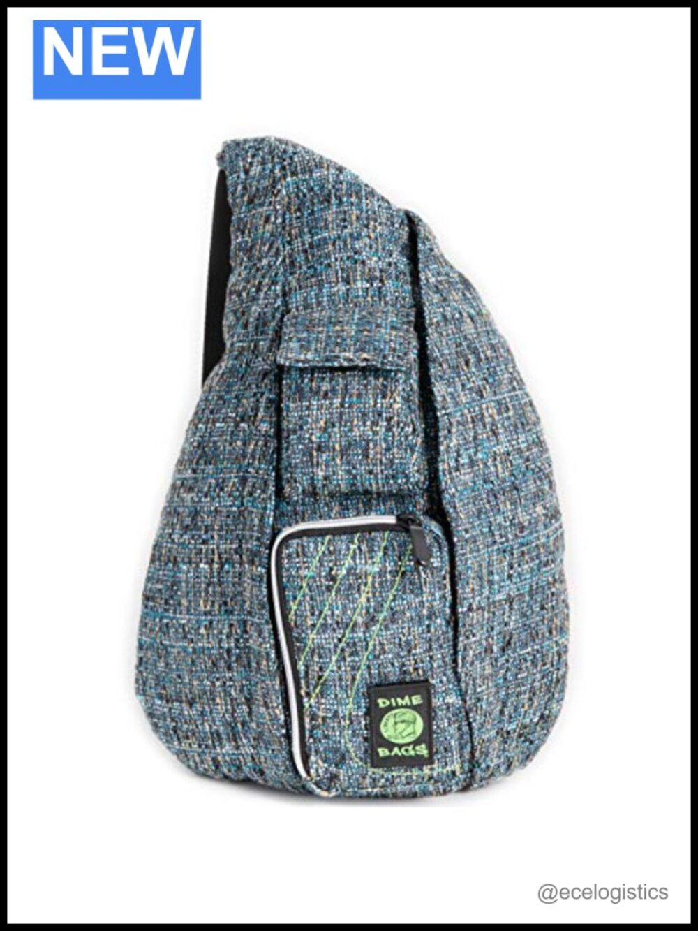 Durable Hempster Crossbody Sling Backpack with 7 Compartments